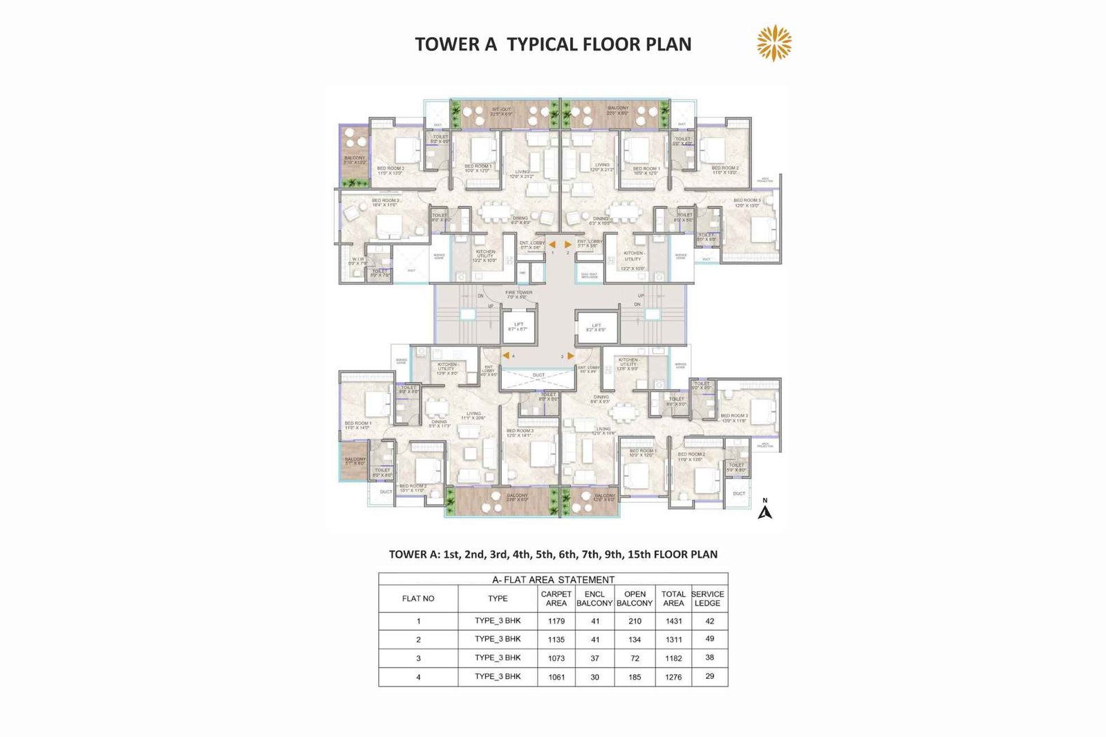 Eka-The-Arka-Typical-Floor-Plan-Tower-A-1st-to-15th