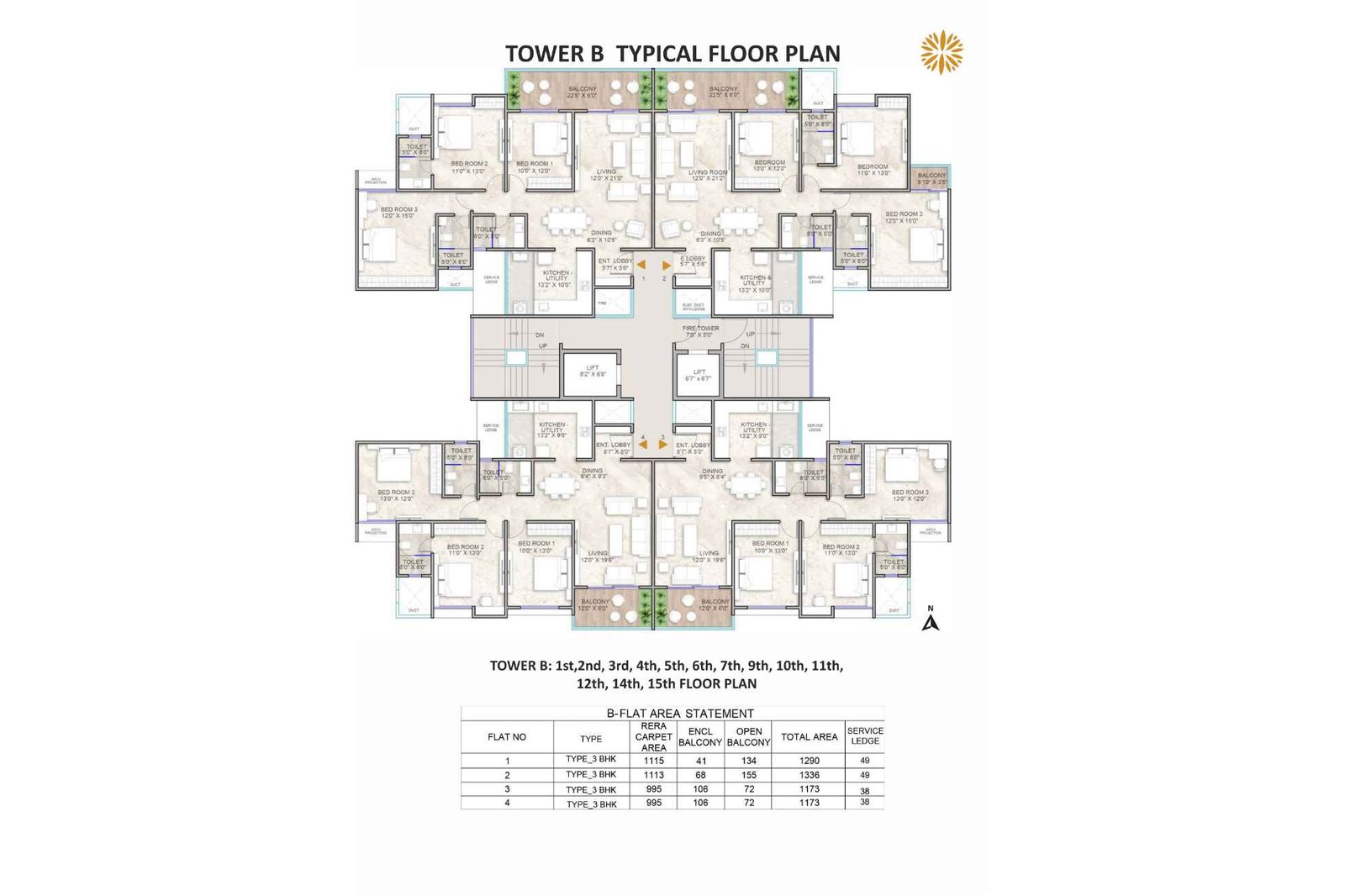 Eka-The-Arka-Typical-Floor-Plan-Tower-B-1st-to-15th