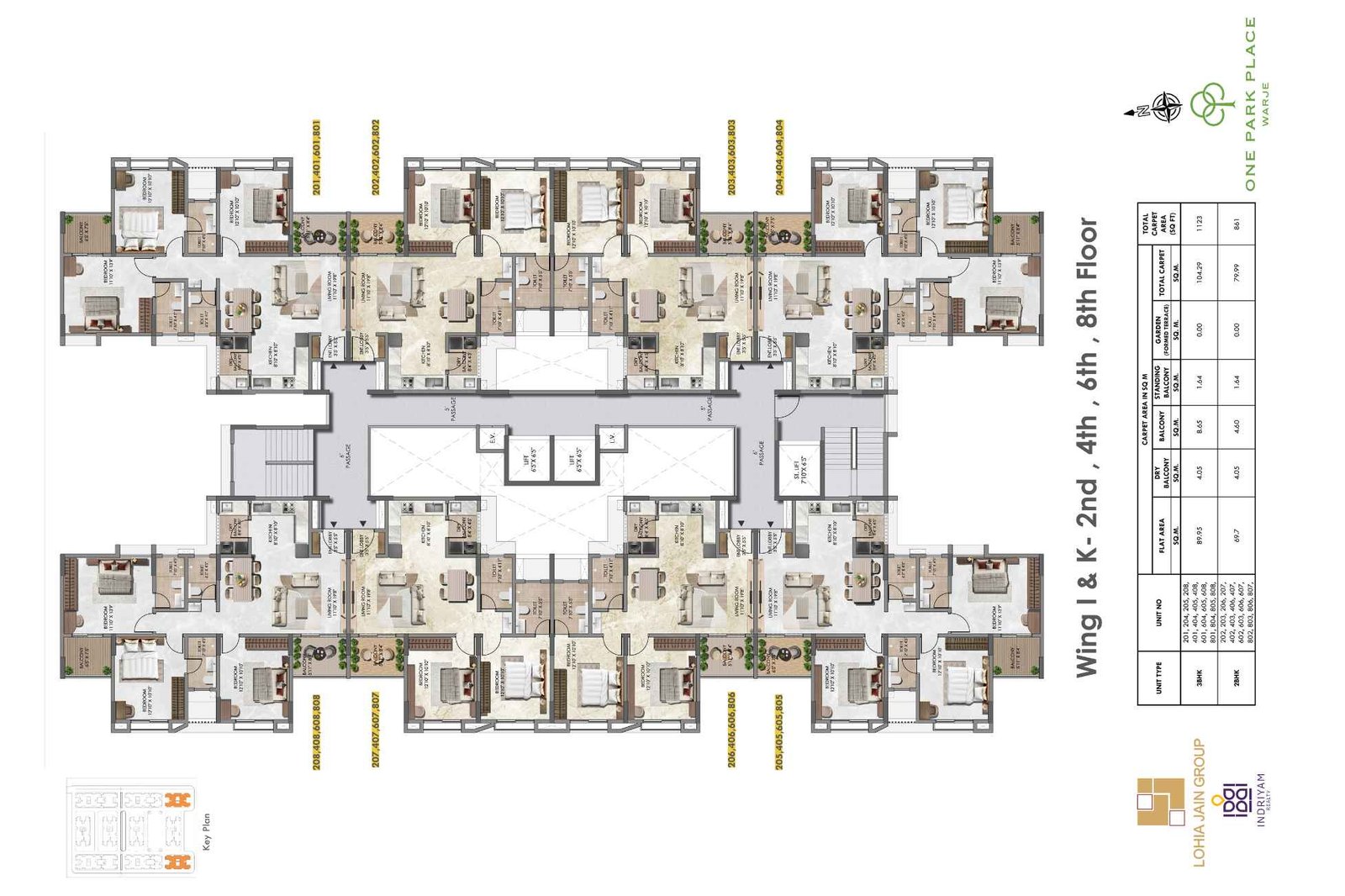 Lohia-Jain-One-Park-Place-Floor-Plan-Wing-I-&-K-2-to-8th