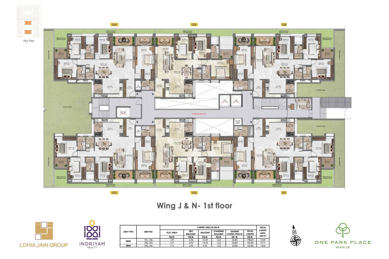 Lohia-Jain-One-Park-Place-Floor-Plan-Wing-J-&-N-1st