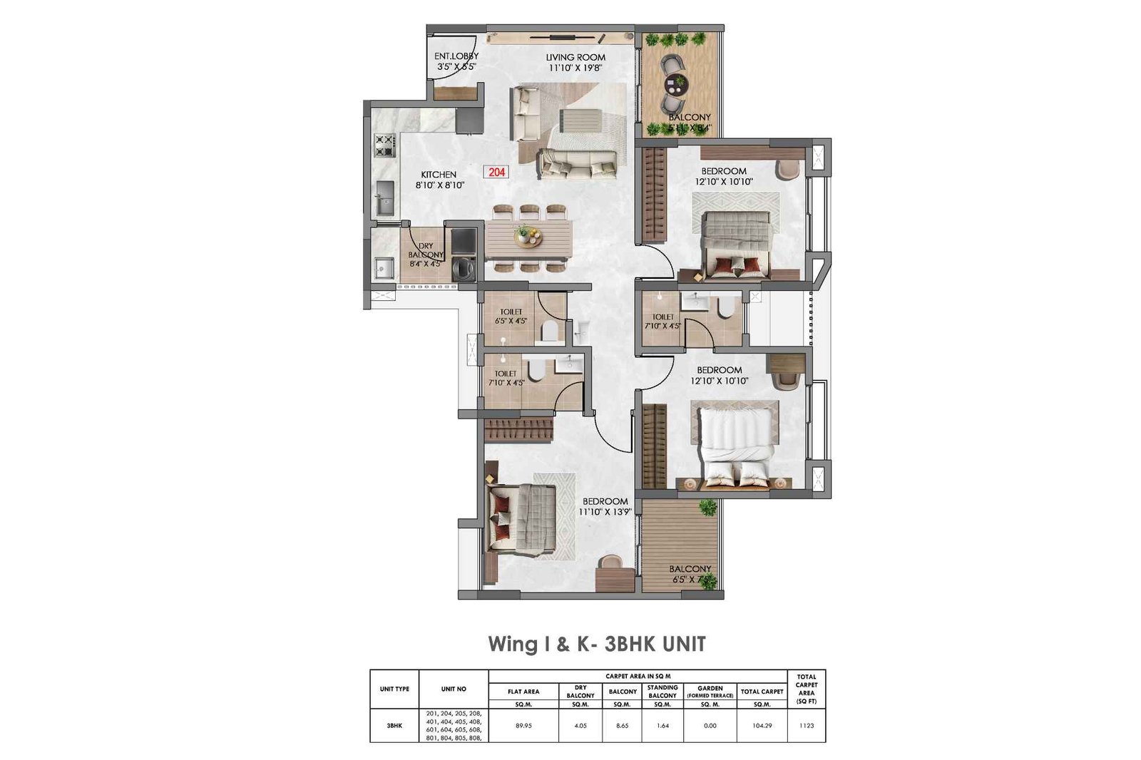 Lohia-Jain-One-Park-Place-Floor-Plan-Wing-H-&-L-3BHK