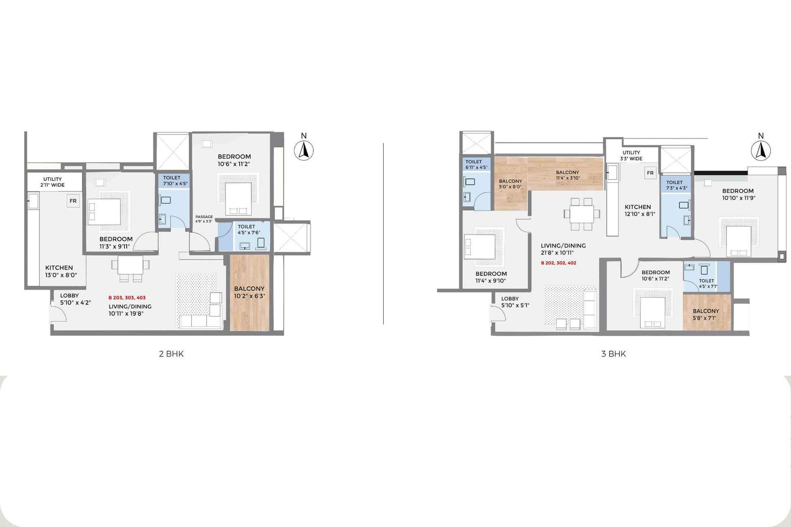 Reden-Vantaara-Floor-Plan-2-&-3-BHK