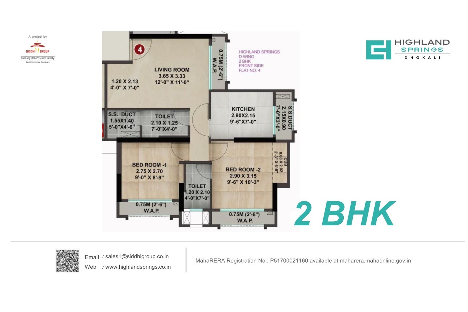 Siddhi-Highland-Spring-Floor-Plan-2BHK